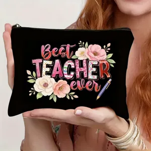 Lehrer Kosmetiktasche mit Reißverschluss Blumenmuster süßes Geschenk für Frauen Alltag