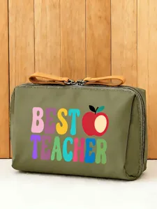 Koreanischer minimalistischer Kosmetikbeutel, tragbarer Make-up-Organizer für den Alltag.