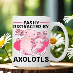 Χαριτωμένη κεραμική κούπα καφέ axolotl, αστείο δώρο ζωής καινοτομίας για το γραφείο σας.