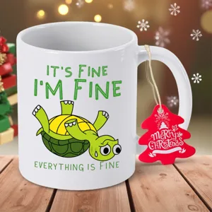 Lustige Schildkröte Keramik Kaffeetasse, süßes humorvolles Design perfektes Geschenk für den Alltag.
