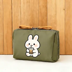 Süße Hasen-Kosmetiktasche, tragbare Make-up-Tasche für Reisen und den täglichen Gebrauch.