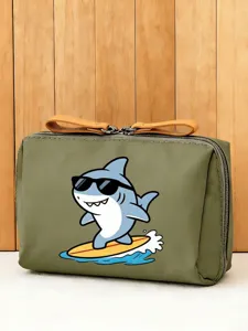 Niedliche Haifisch Kosmetiktasche tragbare Make-up Aufbewahrungstasche für Damen Reise.