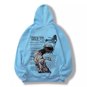 Men Women Fleece Hoodies Casual Graphic Letter Print Drawstring Pullover Sweatshirt Top