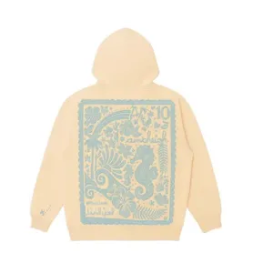 Women's Loose Hooded Sweatshirt Polyester Pullover Printed Letter Design Drawstring Hoodie With Kangaroo Pocket Top
