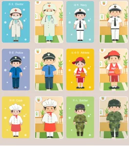 Kids career magnetic dress up puzzle toy set educational dressup game for boys and girls detail view