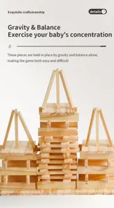 Wooden building blocks balance gravity educational toys kids creative construction