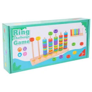 Kinder Holz Ring Challenge Spiel Verpackung Box Spielzeug fur fruhe Bildung und Eltern-Kind.