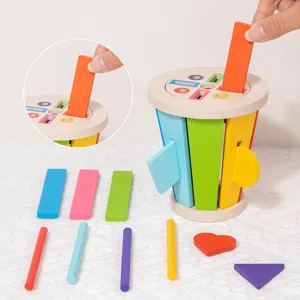Wooden Educational Shape Color Sorting Box Montessori Toy For Toddlers Kids Early Learning Intelligence Development