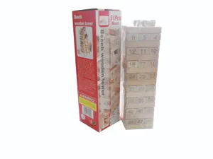 Holzstapelturm Nummerieungsbausteine Spielzeug, pädagogisches Buchenholzspiel für Kinder.