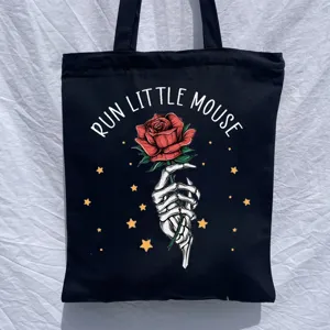 Halloween Segeltuch Einkaufstasche Gotisch Bedruckt Umhängetasche Wiederverwendbare Öko Einkaufstasche Unisex Faltbare Handtasche Geschenk