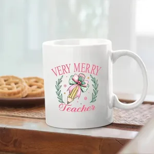 Tasse à Café Moderne en Porcellana Cendres d'Os Journée Enseignants Blanc Sublimation Tasse Résistant Chaleur Bureau Cadeau