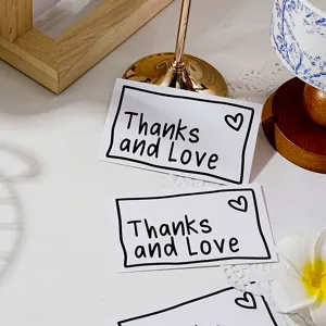 Minimalistische zwart-witte wenskaarten, bedankkaartjes voor boeketten en cadeautjes.