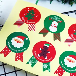 Adesivi natalizi per sigillare sacchetti di biscotti e bellissime scatole regalo.