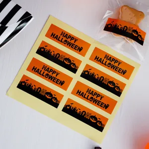Halloween citrouille autocollants de scellement étiquettes décoratives papeterie