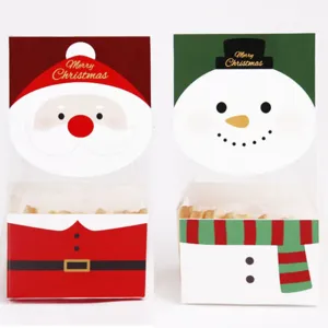 Sacchetti di imballaggio trasparenti per biscotti di Natale pane borse regalo DIY