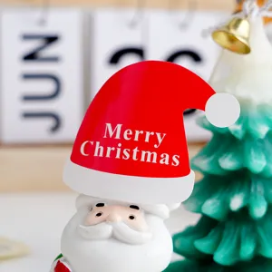 Autocollant décoratif de chapeau de Père Noël de Noël étanche emballage de sac de bonbons