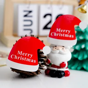 Merry Christmas Autocollants Bonnet Père Noël Pelliculés Imperméables Étiquettes Scellage Emballage Cadeau Pour Sac Bonbons Autocollants Décoratifs Noël