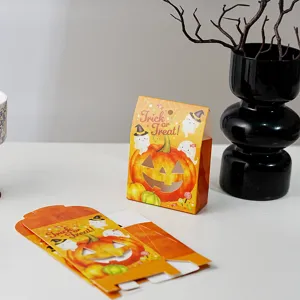 Halloween Kürbis Süßigkeiten Schachtel für Kekse und Party Backwaren Detailansicht