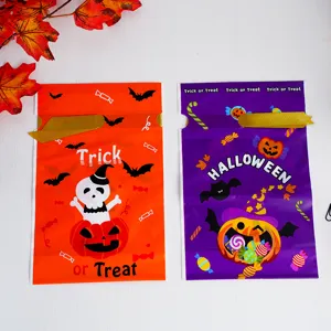 Halloween pumpkin ghost candy gift bags party treat packaging goodie pouch set