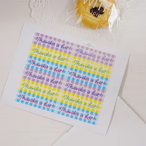 Korean style grid Thanks a lot long planner stickers DIY craft stationery decor pack!