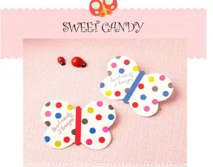 Children's Day butterfly polka dot lollipop decorative paper cards DIY cute handmade party cards