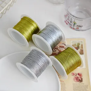 20m Metallic Thread Gold Silver Cord DIY Craft String for Gift Box Hang Tag Packaging
