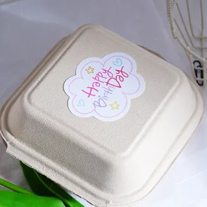 Pegatina de feliz cumpleaños en forma de nube embalaje de regalo sello decorativo DIY