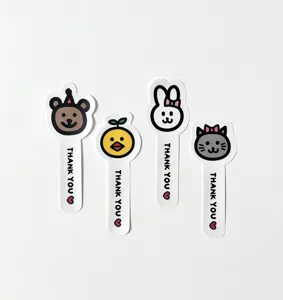 Ins cute cartoon journal stickers thank you heart long strip adhesive decorative pack