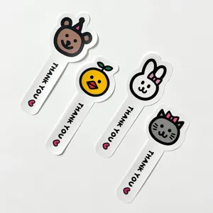 Cute Cartoon Scrapbooking Stickers Thank You Heart Adhesive Labels Art Paper Decorative Seal Tape Stickers For Gift Wrapping Journal DIY Craft Decor