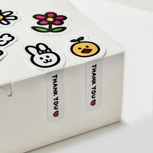Cute cartoon sticker seal thank you adhesive label for gift packaging decoration diary crafts