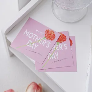 Pink floral mini message cards for Mother's Day greeting and bouquet decoration gift.