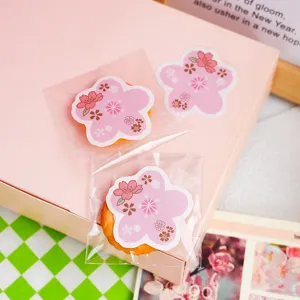 Pegatinas Selladoras de Regalo de Flor de Cerezo Rosa Lindas Etiquetas Decorativas con Patrón de Flores para Embalaje de Panadería Scrapbooking