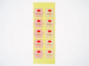 Autocollants Fête des Mères étiquettes de scellement boîte cadeau autocollants floraux.