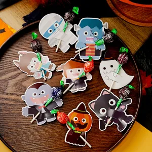 Halloween carte lecca-lecca carta simpatico mostro caramella deco inserto regalo 50pz