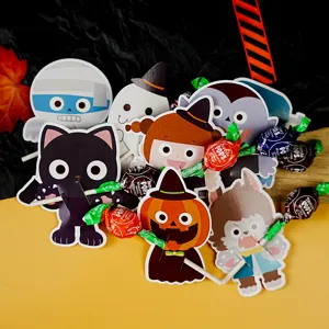 Halloween simpatico cartone animato lecca-lecca inserto carte decorative di carta per bambini.