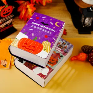 Halloween book shaped gift box magnetic closure paper box for cookies party decor