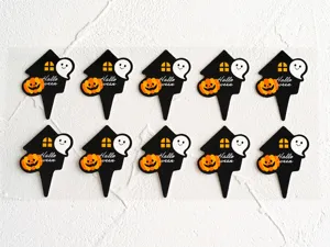 Halloween cupcake toppers 10 stuks zwart huis spook pompoen taart decoratie feestje