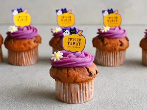 Halloween cupcake toppers pompoen geest zwarte kat decoratieve instappers voor feest