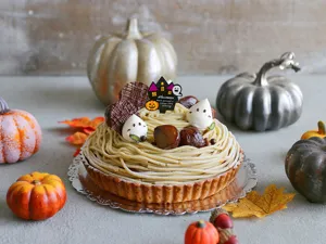 Halloween taartdecoratie topper grappige geest pompoen inzetkaart feestbenodigdheden.
