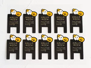 Halloween cupcake toppers spook en pompoen decoraties set van tien schattige zwarte kaarten