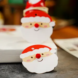 Christmas Santa paper tags cute baking decoration gift hanging cards blank message labels.
