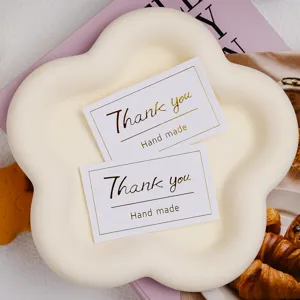 Adesivi di ringraziamento in foglia d'oro per confezioni regalo ed etichette.