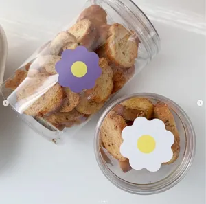 Lindas Pegatinas de Embalaje de Papel Estucado Floral Estilo Ins Calcomanías Decorativas de Flores para Bricolaje Galletas Bolsas de Hornear Envoltura de Regalos Artesanía