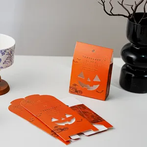 Halloween Kürbis Süßigkeiten Papierbox Kekstüte Plätzchen Verpackung Geschenkbox
