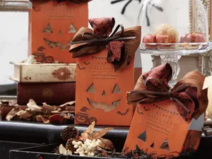 Halloween Kürbis Bonbons Papierboxen mit Schleife für Kekse und Party Dekorationen