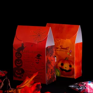 Halloween Süßigkeiten Papierboxen, süßes Kürbis Geist Design, ideal für Kekse Geschenke.