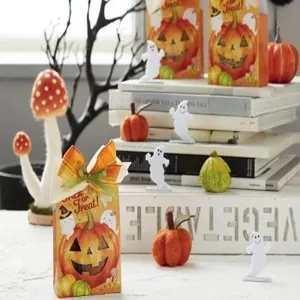 Halloween Süßigkeiten Kekse Schachteln mit Kürbis Geister Design für festliche Geschenkverpackung.