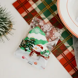 Weihnachtskekse Verpackungsbeutel transparente Bonbontüte Geschenkbeutel Detailansicht