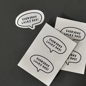 Ensemble d'autocollants bulle de parole Everyday Lucky Day minimaliste pour journal.