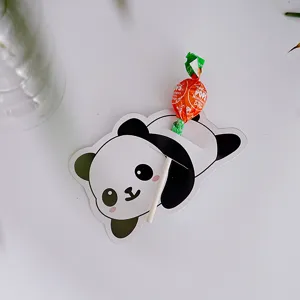 Cute panda cartoon candy insert card for children birthday party candy decoration